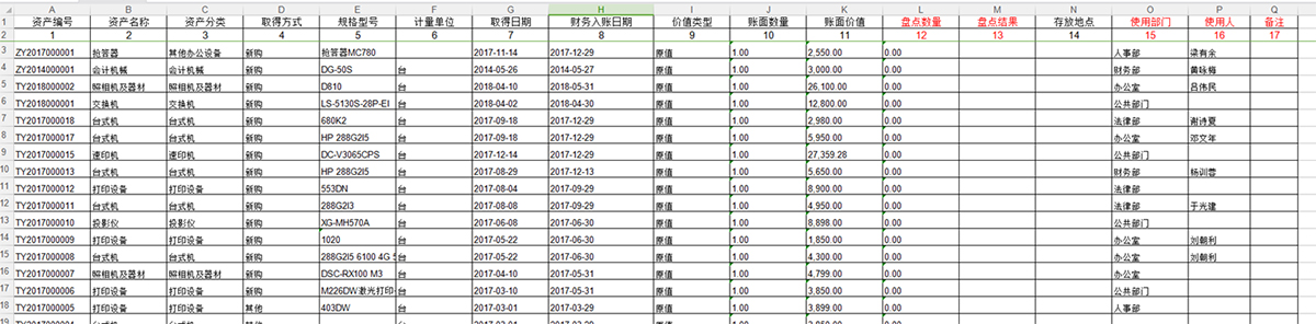 盤點任務單模版